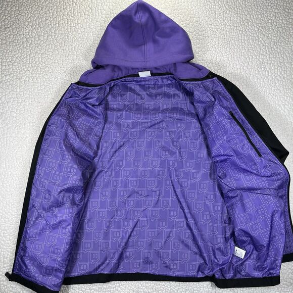 Twitch Jacket Men’s Size XL Black Purple Gamer Stream Video Hoodie - Picture 7 of 14